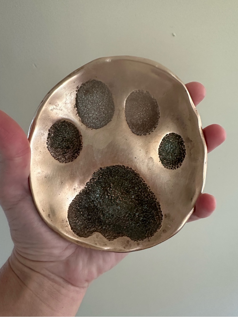 Denis matthews bronze metal lion paw print sculpture decor cat casting taxidermy